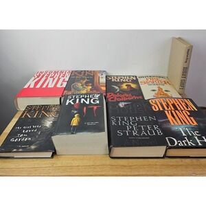 Stephen King Lot Of 9 Mix Hardcover & Paperback Horror Novels Dark Tower Fire IT
